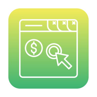 Her Tıklama simgesine Öde, vektör illüstrasyonu