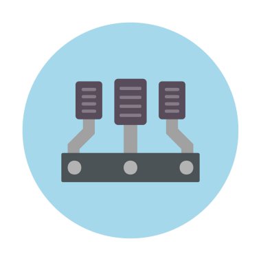 Araba Hızlandırıcı düz simgesi, vektör illüstrasyonu 