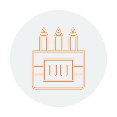 Renkli Kalem simgesi vektör illüstrasyonu