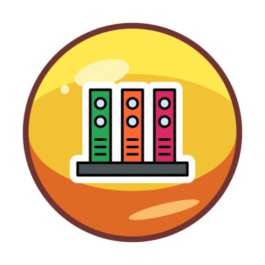 Ofis klasörleri simgesi, vektör illüstrasyonunu arşivle 