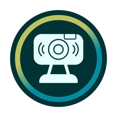 Web kamerası. Web simgesi basit illüstrasyon                   