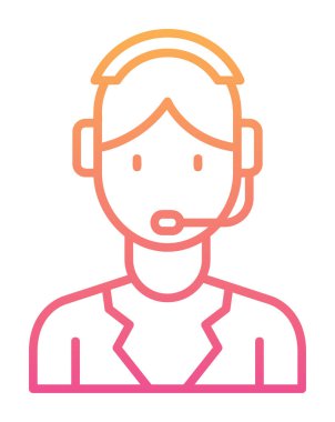 Vektör olarak Müşteri Hizmetleri Ajanı simgesi. logotype