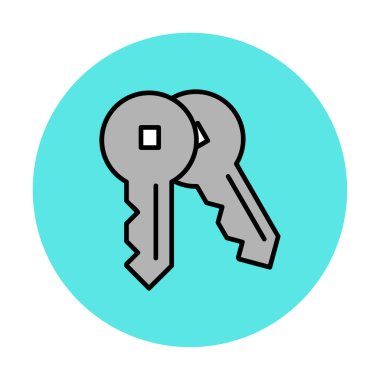 anahtar simgesi. düz dizayn. vektör illüstrasyonu 