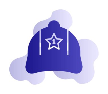 Bir numaralı simge ile kapağın vektör illüstrasyonu 