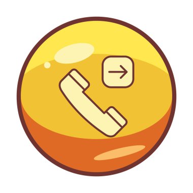 Düz telefon simgesi vektör illüstrasyonu 