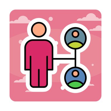 Takım yönetimi kavramının iş dünyası simgesi, vektör illüstrasyonu