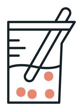 Beaker modern simgesinin vektör illüstrasyonu                          