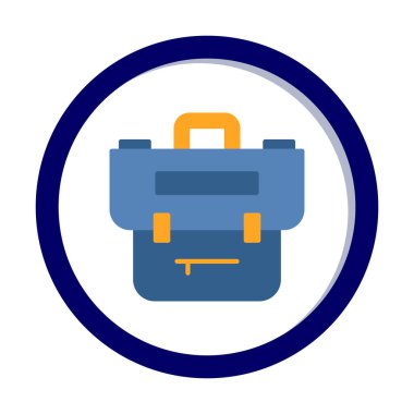 Çanta. Web simgesi basit illüstrasyon  