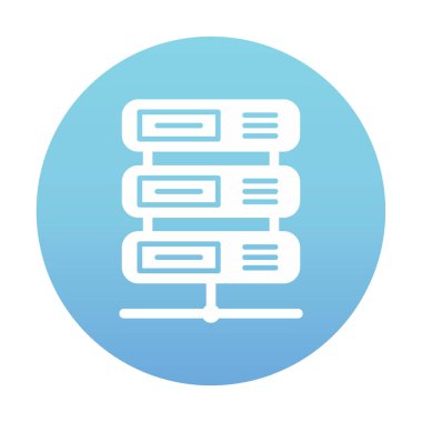 Veri sunucu simgesinin vektör illüstrasyonu 