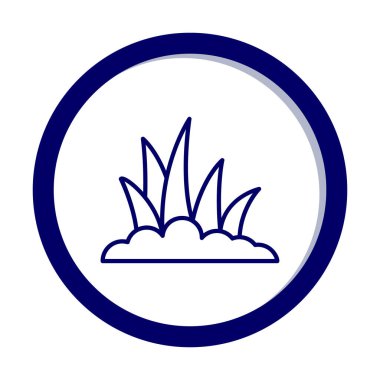 Çim simgesi, vektör illüstrasyonu 