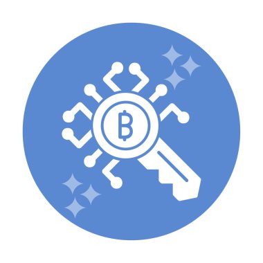 Basit Şifreleme Anahtarı simgesi. vektör 