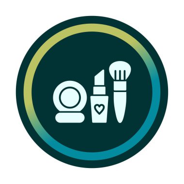 Makyaj araçları web simgesi, vektör illüstrasyonu