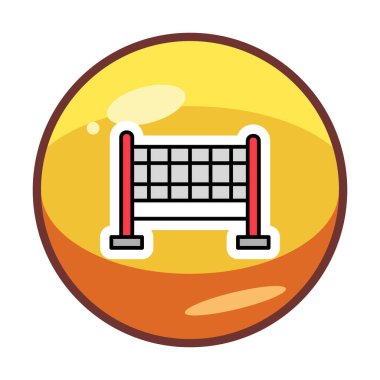 voleybol net simge vektör çizim