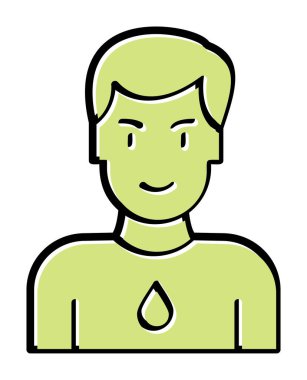 Basit Survivor kişi avatar simgesi, vektör illüstrasyonu