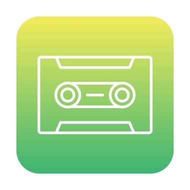 Kaset. Web simgesi basit illüstrasyon                               