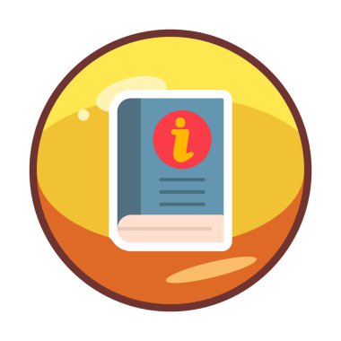 Bilgi Defteri simgesi. dosya simgesi. vektör illüstrasyonu