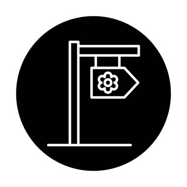 Tabela düz simgesi, vektör illüstrasyonu