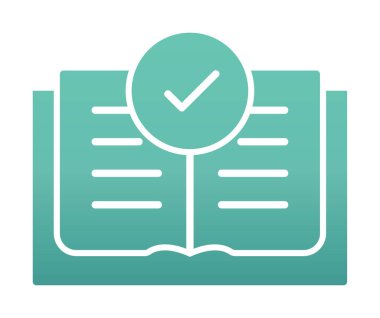 Basit düz web Açık Kitap simgesi tasarımı