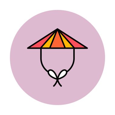 Çin şapkası. Web simgesi basit illüstrasyon 