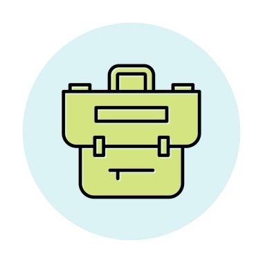 Çanta. Web simgesi basit illüstrasyon  