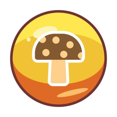 Mushroom icon, vector illustration simple design