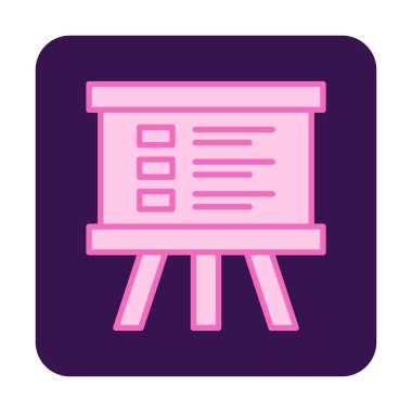 Üniversite Sunum ikonu vektör illüstrasyonu 