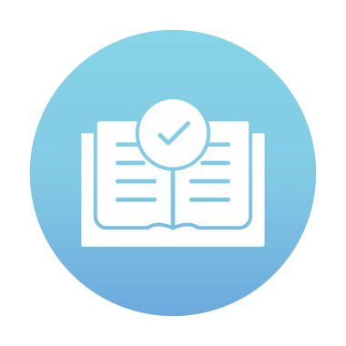 Basit düz web Açık Kitap simgesi tasarımı