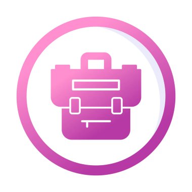 Çanta. Web simgesi basit illüstrasyon  