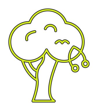 Kiraz ağacı web simgesi vektör illüstrasyonu