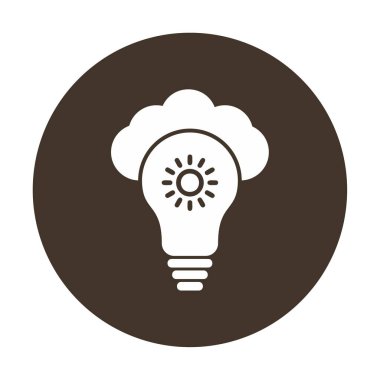 Basit Bulut vektör simgesi. 