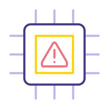 Cpu vektör düz simgesi 