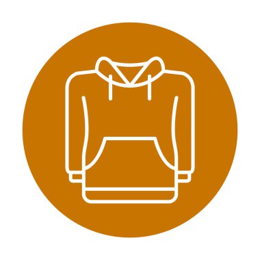 Basit kapüşonlu simge, vektör çizimi