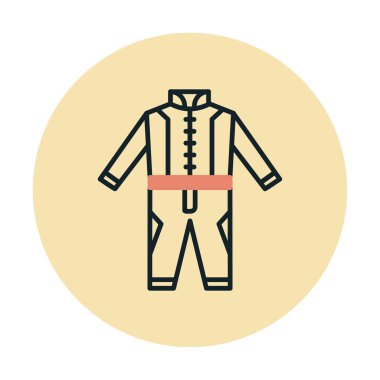 Race Suit web simgesi, vektör illüstrasyonu