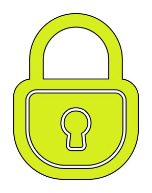 asma kilit web simgesi, vektör illüstrasyonu 