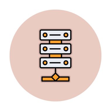 Ağ sunucu simgesinin vektör illüstrasyonu 