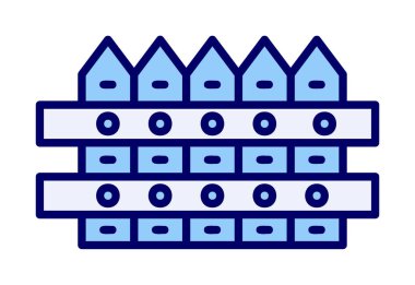 çit web simgesi, vektör çizim 