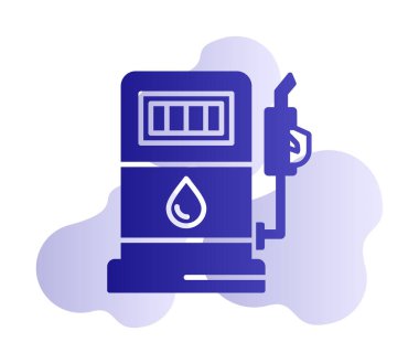 Basit Düz Yakıt ikonu vektör çizimi