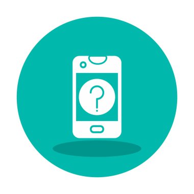 Yardım veya mobil destek simgesi, vektör illüstrasyonu 