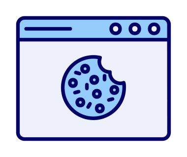 Basit Web Kurabiyeleri simgesi, vektör illüstrasyonu