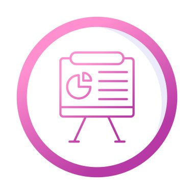 Sunum tahtası simgesi, vektör illüstrasyonu   