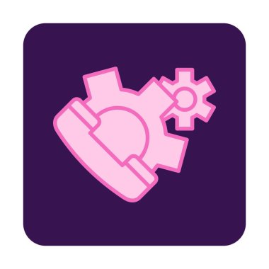 Basit Çağrı Ayarları simgesi, vektör illüstrasyonu