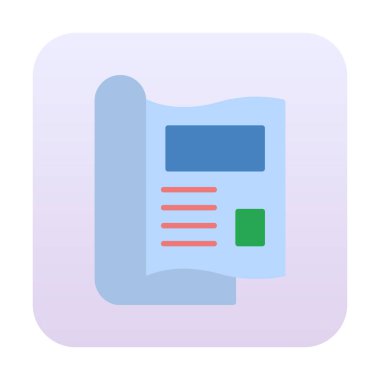 dergi simgesi, vektör illüstrasyonu basit tasarım