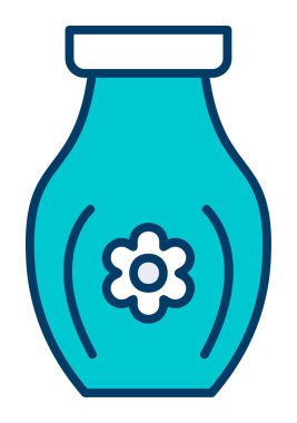 sake in jar simgesi, düz vektör illüstrasyonu