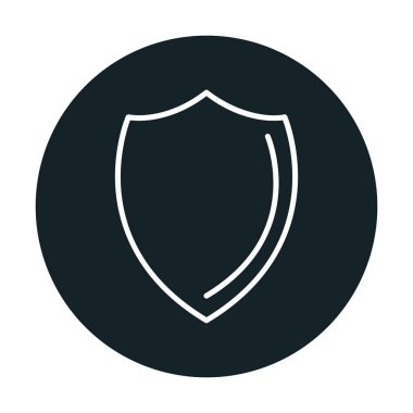 Kalkan yassı ikon vektör çizimi