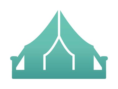 kamp çadırı ikonu vektör illüstrasyonu