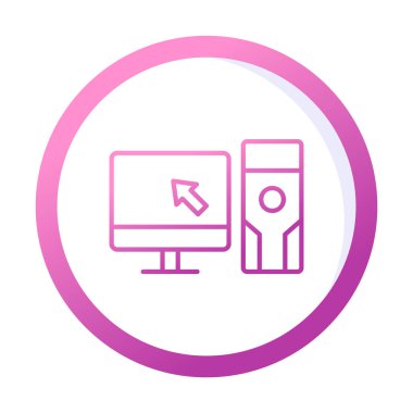 kişisel bilgisayar simgesi, vektör illüstrasyonu basit tasarım