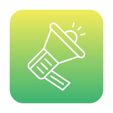 Megafon vektör illüstrasyonlu tanıtım konsepti simgesi