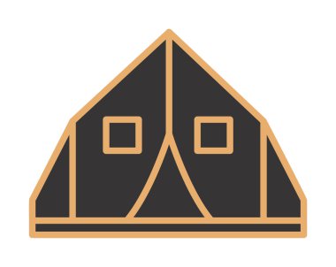 çadır simgesi, vektör çizimi  