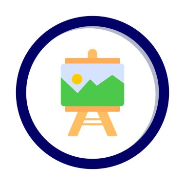 düz basit boyama simgesi, vektör illüstrasyonu 