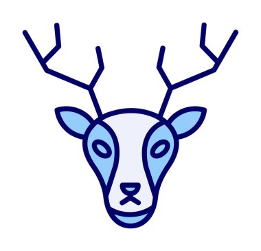 Geyik. Web simgesi basit illüstrasyon